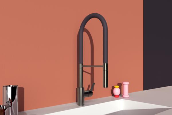 IDEAL STANDARD Gusto Küchenarmatur Semi-Pro 2F-Brause 225mm Silver Storm