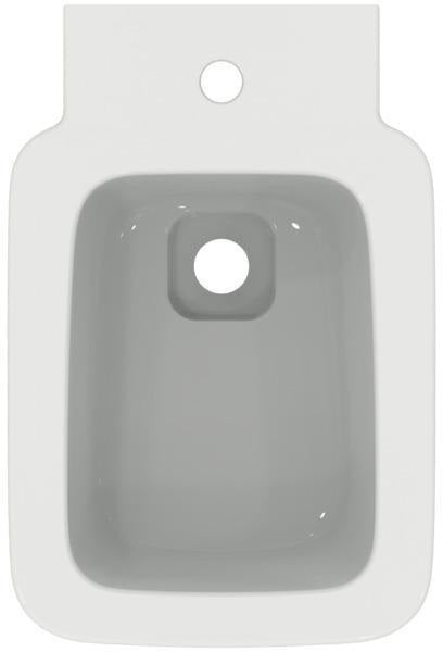 Ideal Standard Strada II Wandbidet Weiß mit Überlauf und keramischer Ablaufabdeckung