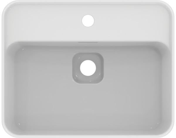 IDEAL STANDARD Halbeinbau-Waschtisch Strada II 500x400x175 mm Weiß mit Überlauf und 1 Hahnloch