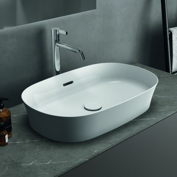 Ideal Standard Ipalyss Waschtisch-Schale 600x380x145 mm Weiß, ohne Hahnloch, mit Überlauf