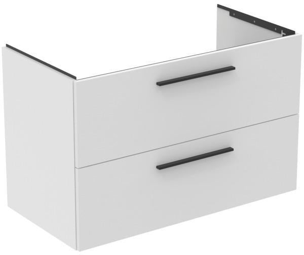 IDEAL STANDARD i.life B Möbelwaschtischunterschrank 1000 mm Weiß Matt, 2 Auszüge, Siphon links