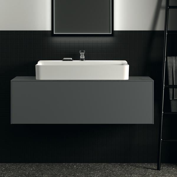 Ideal Standard Waschtischplatte Conca aus Keramik 1202x505x6 mm in Pietra Grau