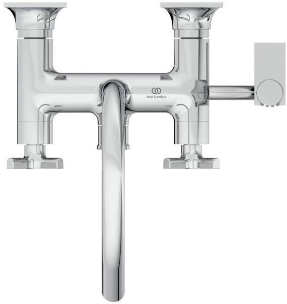 Ideal Standard Joy Neo Badearmatur, Aufputz, 190 mm Auslauf, Kreuzgriffe, Chrom