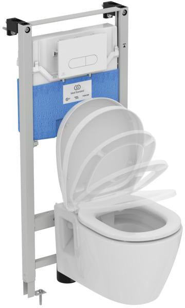 Ideal Standard ProSys WC-Element Komplettset mit RimLS WC, IP Connect und Betätigungsplatte Oleas M1 Weiß