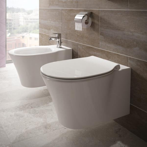 Ideal Standard Bidetarmatur Tesi Chrom 95 mm mit Ablaufgarnitur und Heißwasser-Sparfunktion