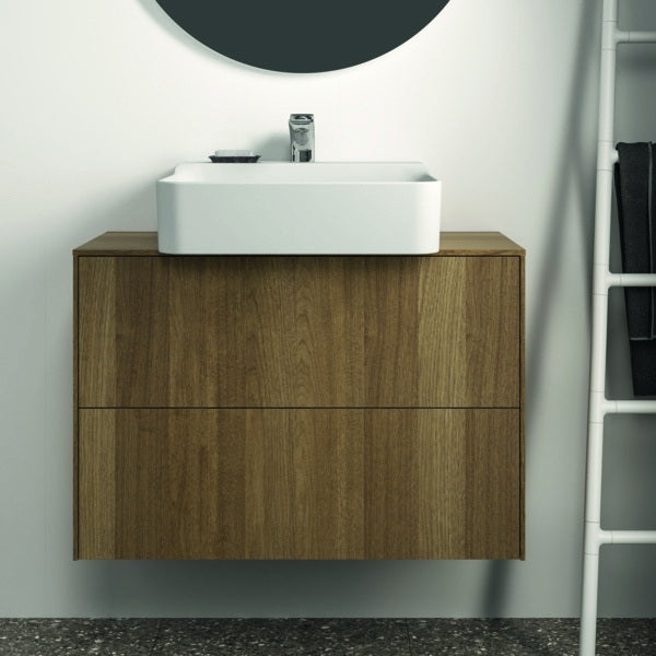 Ideal Standard Conca Waschtischunterschrank Eiche hell 802 mm – 2 Auszüge, Push-Open, wandhängend