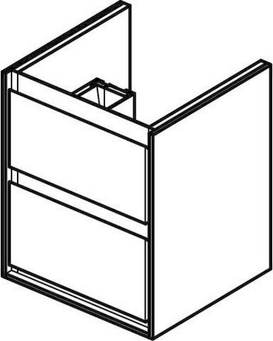 IDEAL STANDARD Connect Air Schubladenfront unten für Waschtischunterschrank 430 mm Weiß glänzend