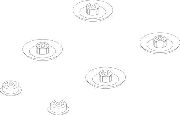 Ideal Standard Connect WC-Sitzpuffer 6er Set – Gummipuffer für WC-Sitze