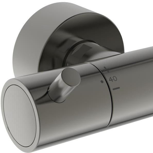 Ideal Standard Duschsystem Ceratherm T125 mit Badethermostat und Regenbrause in Brushed Gold
