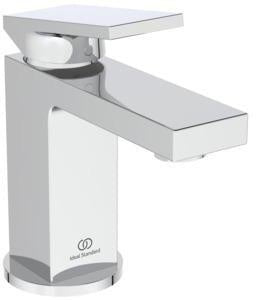 Ideal Standard Waschtischarmatur Piccolo Extra Ausladung 100mm mit Ablaufgarnitur Silver Storm