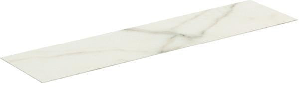 Ideal Standard Waschtischplatte Conca aus Keramik 1987x505x6 mm in Marmor Calacatta