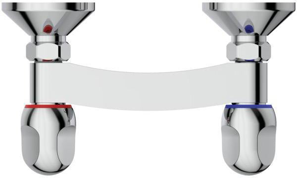 Ideal Standard Alpha Zweigriff-Brausearmatur Aufputz Chrom Messing