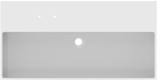 Ideal Standard Waschtisch Solos 1015 mm, 2 Hahnlöcher, ohne Überlauf, geschliffen Weiß