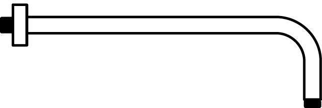 Ideal Standard Idealrain Wandanschluss 300 mm Chrom – Aufputz Kopfbrauseanschluss mit Rosette