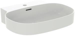 IDEAL STANDARD Aufsatzwaschtisch Linda-X 600x500mm, 1 Hahnloch, mit Überlauf, weiß
