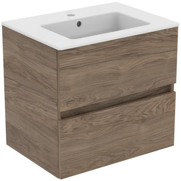Ideal Standard Eurovit+ Möbelpaket mit Waschtisch 51 cm, Unterschrank 50 cm und 2 Auszügen in Grau