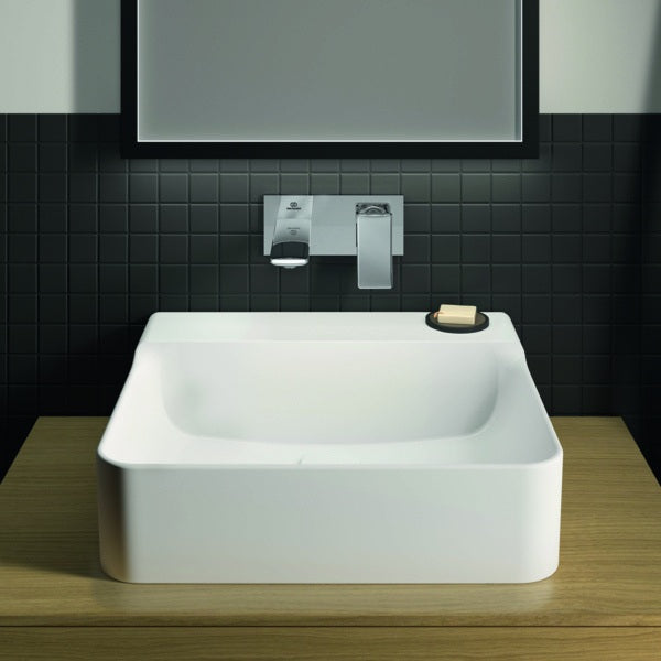 Ideal Standard Conca Aufsatzwaschtisch 500x450x145 mm Weiß, ohne Hahnloch und Überlauf