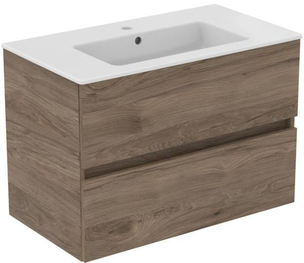Ideal Standard Eurovit+ Möbelpaket mit Waschtisch 51 cm, Unterschrank 50 cm und 2 Auszügen in Grau