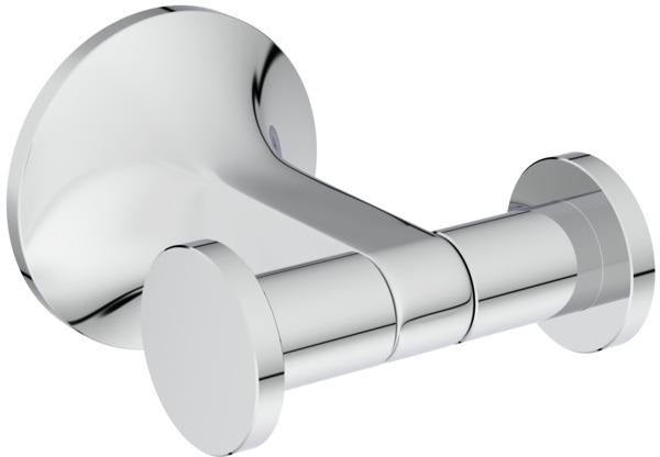 Ideal Standard Doppelter Handtuchhaken La Dolce Vita Silver Storm – Wandmontage, Messing, verdeckte Befestigung