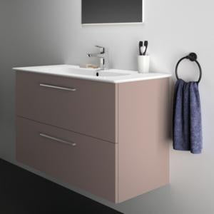 Ideal Standard i.life A Waschtischset 100 cm mit Unterschrank und chrom Griff, Weiß matt