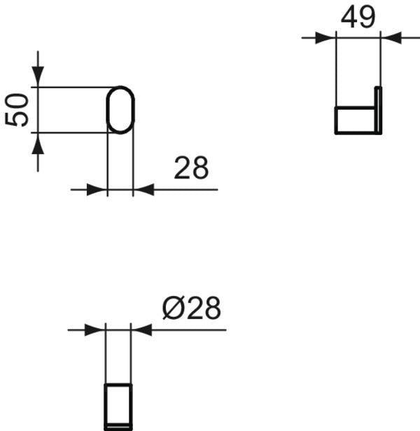 IDEAL STANDARD Handtuchhaken Conca rund Brushed Gold – Messing, verdeckte Befestigung