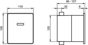 Ideal Standard Septa Pro E1 U1 Betätigungsplatte für Urinal – Elektronische Auslösung, Chrom
