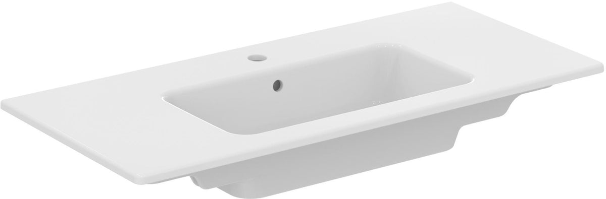 IDEAL STANDARD Waschtisch/Möbel-Paket CONNECT E mit Waschtisch 1000 mm in Weiß/Walnuss Dunkel