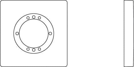 Ideal Standard Archimodule 1er Rosette 83x83 mm Chrom – Rechteckige Armaturenrosette