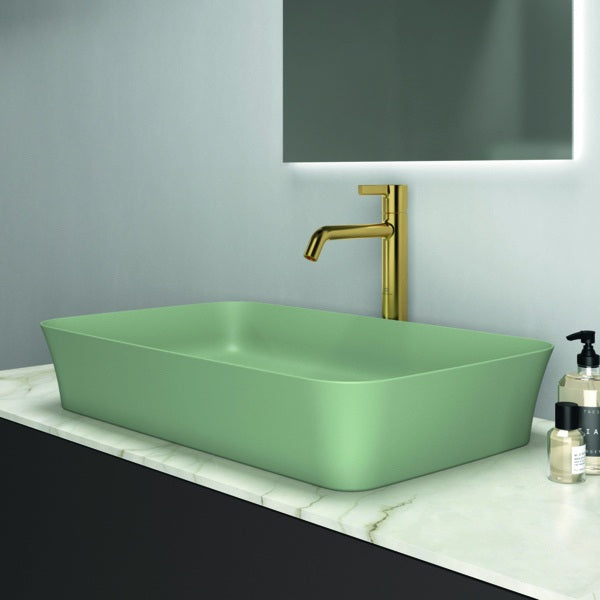 IDEAL STANDARD Ipalyss Schale 650x400x120 mm Seidenweiß – Aufsatzwaschtisch ohne Hahnloch & Überlauf