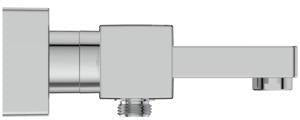 Ideal Standard Badethermostat AP Ceratherm C100 Square Chrom – Thermostatische Aufputz-Armatur mit Keramik-Oberteil