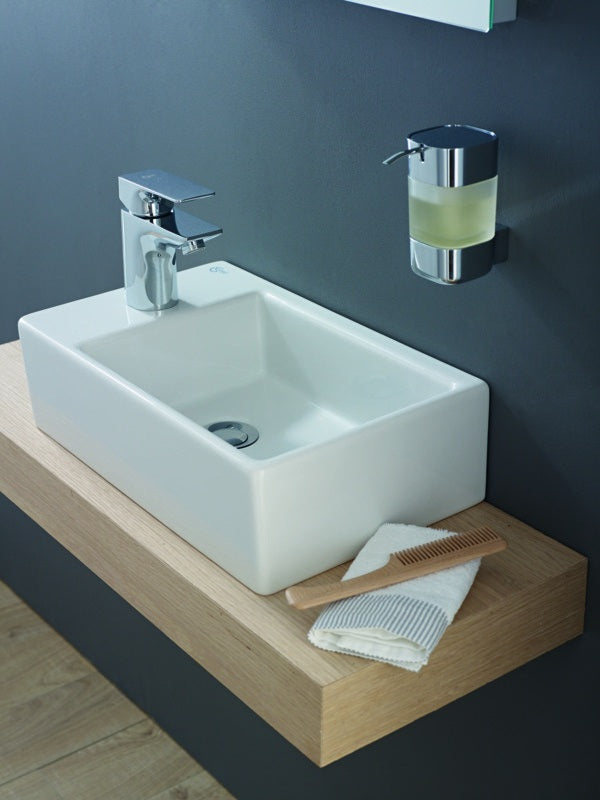Ideal Standard Handwaschbecken Strada 450x270x130mm, 1 Hahnloch links, ohne Überlauf, Weiß