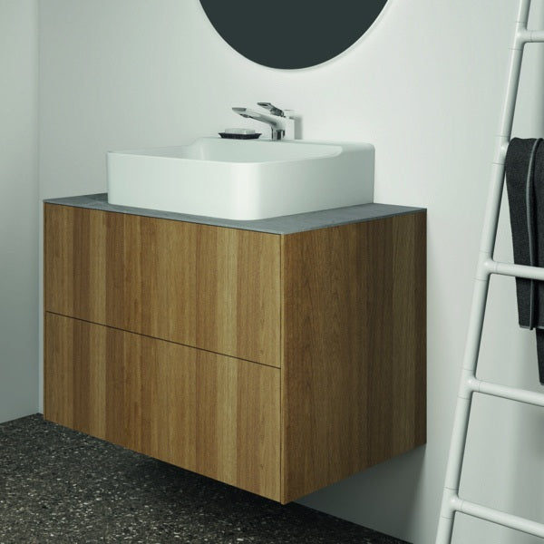 IDEAL STANDARD Conca Waschtischunterschrank 800 mm, 2 Auszüge, Walnuss Dunkel, wandhängend