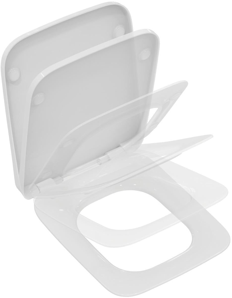 Ideal Standard WC-Sitz STRADA II Wrapover Weiß Duroplast mit Deckel und Edelstahl-Scharnieren