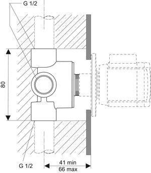 Ideal Standard IS UP-Bausatz 1 – Unterputz-Einbaukörper für 4/3-Wegeumstellung