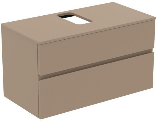 Ideal Standard Finesse Waschtischunterschrank 1002 mm, 2 Auszüge, Greige matt, wandhängend