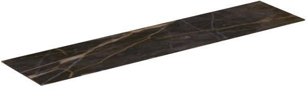 Ideal Standard Waschtischplatte Conca aus Keramik 1587x373x6 mm in Marmor Noir Desir