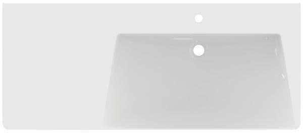 Ideal Standard Möbelwaschtisch La Dolce Vita 1260 mm, 1 Hahnloch, Überlauf, Ablage links, Weiß