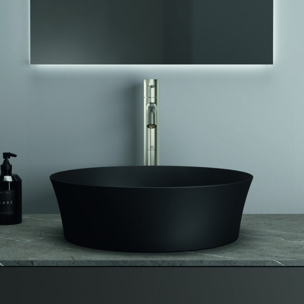 Ideal Standard Ipalyss Aufsatzwaschtisch 400x400mm Seidenweiß ohne Hahnloch ohne Überlauf