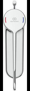 Ideal Standard Ceraplus Grande Waschtischarmatur mit Klinikhebel und Ablaufgarnitur, 123 mm Ausladung, Chrom