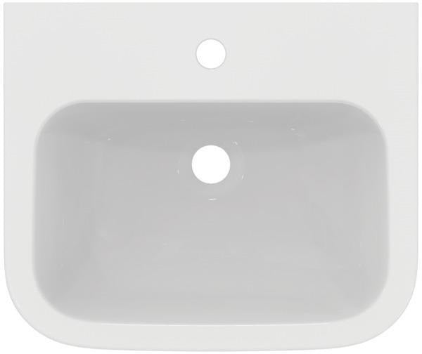 Ideal Standard Contour 21 Handwaschbecken 400 mm Weiß – 1 Hahnloch, ohne Überlauf