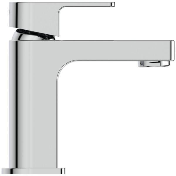 Ideal Standard Edge Waschtischarmatur Chrom 90 mm mit Ablaufgarnitur und Heißwasser-Sparfunktion