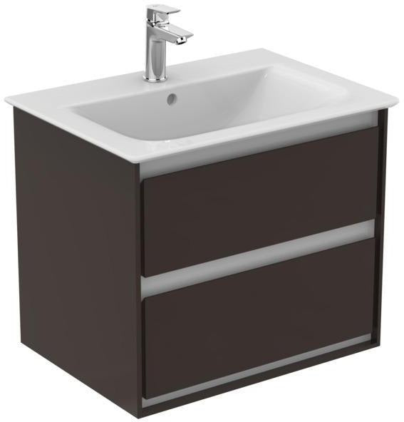IDEAL STANDARD Connect Air Waschtischunterschrank 600 mm, 2 Auszüge, Weiß Glanz/Matt