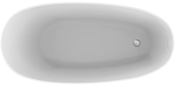 Ideal Standard Around Freistehende Körperform-Badewanne 1800x850x625mm Weiß mit Ablauf