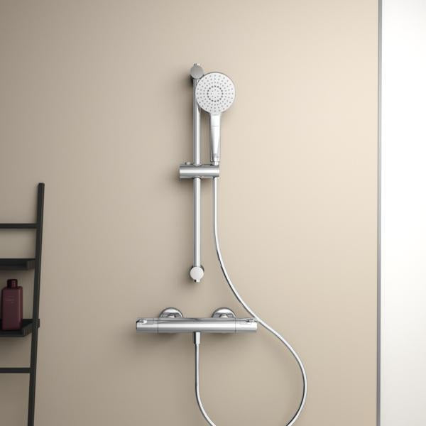 Ideal Standard Ceratherm T50 Brausethermostat mit 900 mm Brausestange und 3-Funktions-Handbrause in Chrom