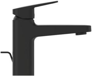 Ideal Standard Ceraplan Waschtischarmatur H90 mit Ablaufgarnitur, Ausladung 124 mm, Chrom