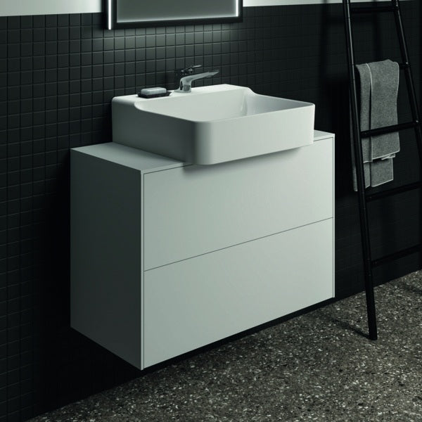 Ideal Standard Conca Waschtischunterschrank Eiche hell 802 mm – 2 Auszüge, Push-Open, wandhängend