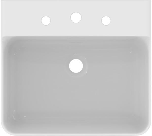 Ideal Standard Conca Aufsatzwaschtisch 500x450x165 mm Weiß mit 3 Hahnlöchern und Überlauf
