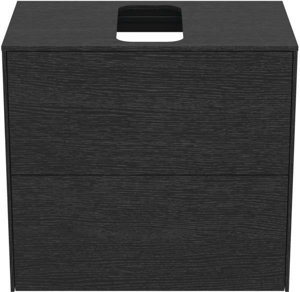 Ideal Standard Conca WT-Unterschrank 602 mm, 2 Auszüge, Push-Open & Softclose, Anthrazit