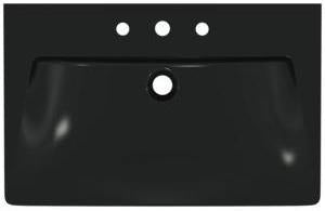 Ideal Standard Säulenwaschtisch Tipo-Z 740x470x900 mm Schwarz mit 3 Hahnlöchern und Überlauf