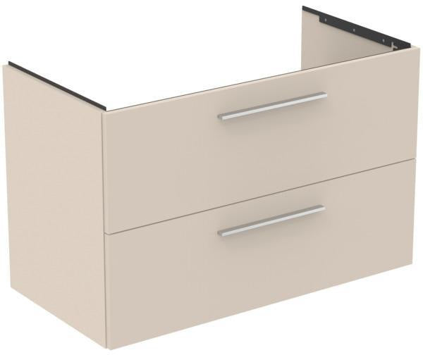 IDEAL STANDARD i.life B Möbelwaschtischunterschrank 1000 mm Weiß Matt, 2 Auszüge, Siphon links